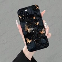 1 szt. Spersonalizowany modny gruby antypoślizgowy fluorescencyjny wzór motyla etui na telefon kompatybilny z Apple i serią