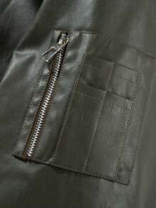 Men's Vintage Bomber Jacket, Casual Lapel Pie Overcome, Zip-Up Long-Sleeved Warm Jacket, Suitable For Autumn And Winter Outdoor Wear