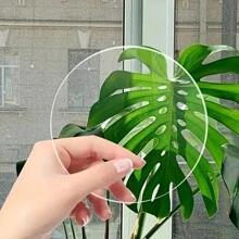 10pcsTransparent Acrylic Disc With Hole Acrylic Blank Round Sheet Festival DIY Ornament Plastic Disc - Multicolor - View 2