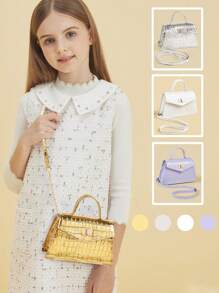 1pc Fashion Crocodile Pattern Unique Mini Handbag, Versatile Shoulder/Crossbody Bag For Daily, Party, Gift - Crocodile Pattern - View 1