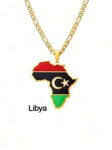 1 pièce Collier Minimaliste Personnalisé avec Carte de l'Afrique, Convient pour le port quotidien des hommes. Le collier avec carte est un choix idéal comme cadeau pour les amis, montrant la qualité exquise et le style de conception européen et américain populaire pour les hommes. Un bijou indispensable pour les hommes