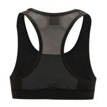 Puma Short Style Sports Bra For Women, Fitness Training Activewear 526429-01 - Black-white - View 6
