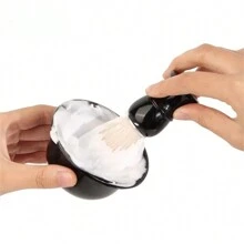 1 Set Men's Shaving Brush And Bowl Kit, Includes Shaving Brush, Acrylic Brush Holder And Razor Stand, Gift Set For Valentines Day And Father's Day, Designed For Wet Shave Experience