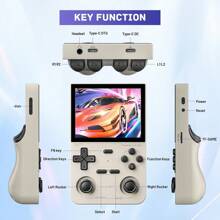 K36 Handheld Retro Game Console With 9000+Games,Mini Retro Game Console With 64GB/128G TF Card,Portable Gaming Console,3.5 Inch IPS Screen - Light Grey - View 2