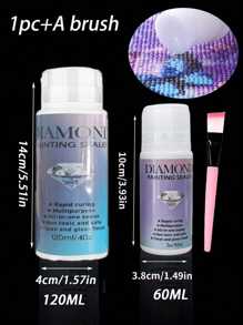 60ml/120ml 鑽石畫密封膠，密封和固定專用加固膠，鑽石畫防滴鎖光油，diy 新鑽石畫工具增亮和刷子作為禮物。 - 無色 - 查看 3