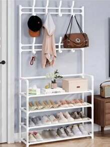 Organizador 5 NIVELES con perchero de sombrero, Almacenamiento, 4 Niveles - Multicolor - Ver 5