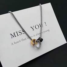 1 szt. Hip-Hop Wisiorek Łańcuszek obojczykowy, Minimalistyczny dodatek dla mężczyzn/kobiet, Tytanowy stalowy łańcuszek do swetra