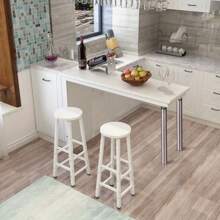 Adjustable Table Leg (710 - 1100MM, Ø60mm) - Ideal For Breakfast Bar And Kitchen Worktop Support - White - View 1