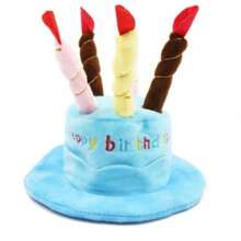 1 件生日派对宠物狗帽可调节狗帽狗猫服装小狗美容装扮帽子宠物用品