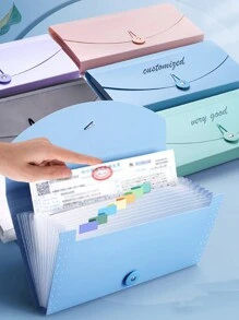 1 szt. Dostosowywalny rozszerzalny folder na dokumenty, organizer na dokumenty, akordeonowe portfolio, mini organizer z 13 kieszeniami, wielowarstwowy organizer na faktury podatkowe i paragony, segregator do biura, firmy, szkoły, reklamy, powrotu do szkoły, artykułów szkolnych