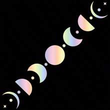 Mystical Witch & Moon Phase Vinyl Car Decal - Starry Rear Glass Banner, Self-Adhesive Exterior Accessory - 11.87*1.57in - View 15