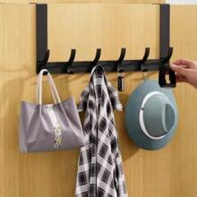 Key Coat Clothes Door Holder Rack Hook Wall Mounted Hanger 6 Hooks Aluminum
