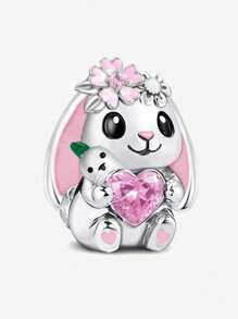 1 PC S925 Sterling Silver Delicate And Colourful Animals Beads Pendant Charm Pendant Ball Suitable For Bracelets DIY Women's Jewelry - Silver - View 15