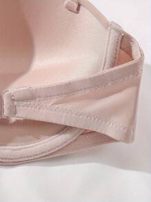 3 Packs Basic Multicolor Strapless Demi-Cup Bra Comfort Push Up Removable Bra