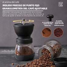 Molinillo de café manual Doble rodamiento Ahorro de trabajo Molinillo de café manual - Negro - Ver 2