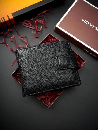 HOVI'S Carteira curta minimalista e elegante, casual, compacta, multifuncional, com vários compartimentos para cartões, porta-moedas, porta-cartões, carteira masculina, bolsa preta, itens essenciais para viagens, itens essenciais para férias, bolsa para homens, bolsa tiracolo para acampamento, bolsa para homens, adesivos para o dia dos namorados, bolsas, presentes de inverno para namorados, presentes de namorados para homens, escola, vida esportiva, carteira masculina, bolsa de presente de férias, bolsa de mão, bolsas, primavera, bolsas vintage
