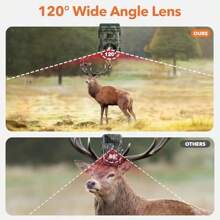 Solar Powered Wildlife Camera 48MP 4K 2500mAh Lithium Battery Rechargeable Trail Game Hunting Camera 0.1s Trigger Time 120° Detection Angle Night Vision Motion Activated - Green1 - View 6