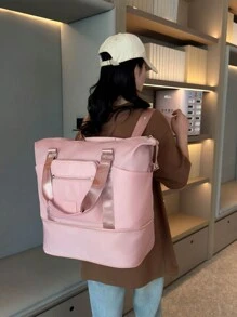 Sac de voyage pliable, sac à dos, sac de rangement grande capacité, sac de maternité pour l'hôpital, sac de bagage pour dortoir d'étudiant, sac de séparation humide et sec, sac de nuit, sac de sport, unisexe pour voyages, fitness, natation, sac de toilette de voyage, sac de rangement de maquillage, sac de plage, sacs essentiels pour les vacances, fournitures scolaires, essentiels de voyage, pour dames, pour le collège, la salle de bain
