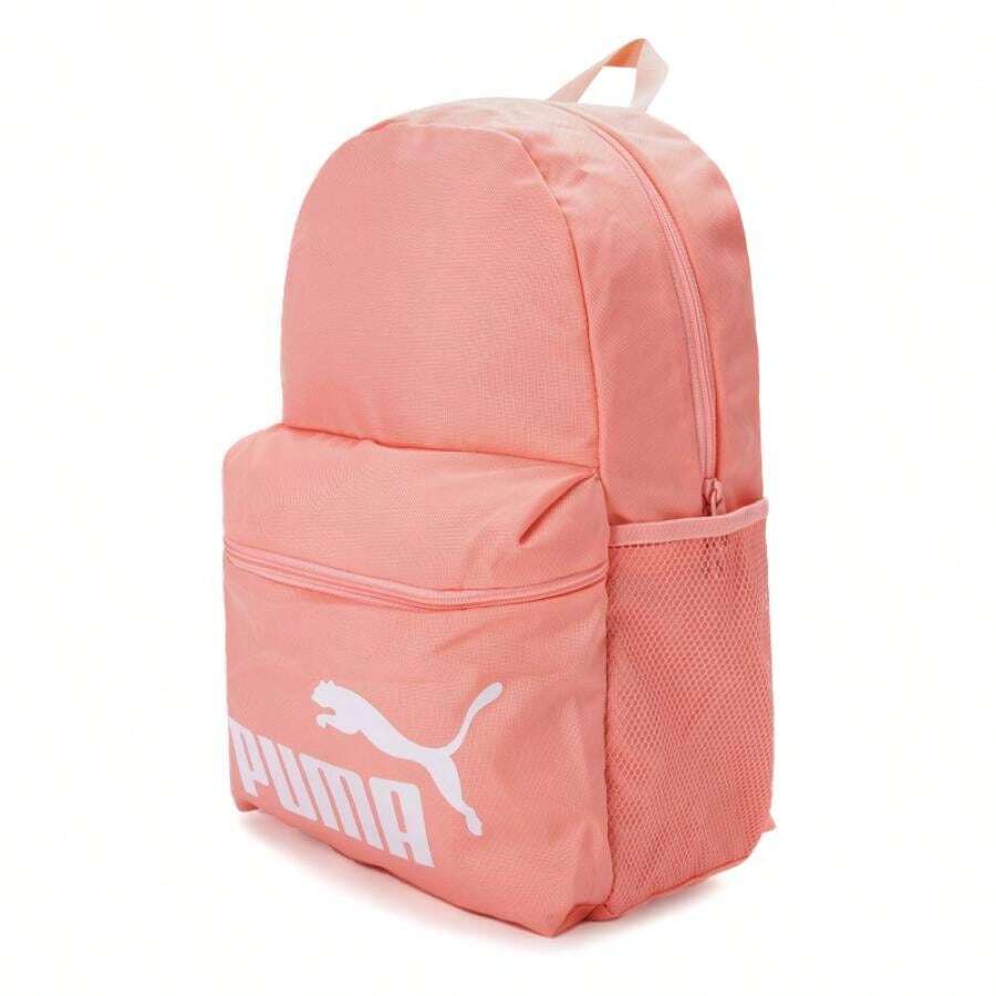 Puma 男女通用背包,大容量通勤笔记本电脑包,学生休闲运动背包 - 桃粉色 - 查看 1