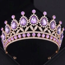 1 PIEZA Deslumbrante corona de cristal Tiaras y coronas para fiestas, bailes de graduación para mujeres, accesorios de boda y pelo, joyería, tocado de regalo
