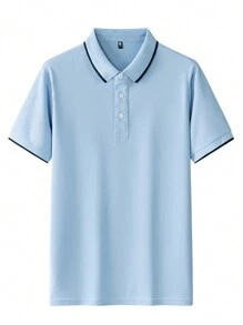 [春/夏] 运动户外 Polo 衫 T 恤 男士户外服装，短袖休闲/日常运动上衣 适合跑步、健身、网球、高尔夫、曲棍球、马术 - 白色 - 查看 6