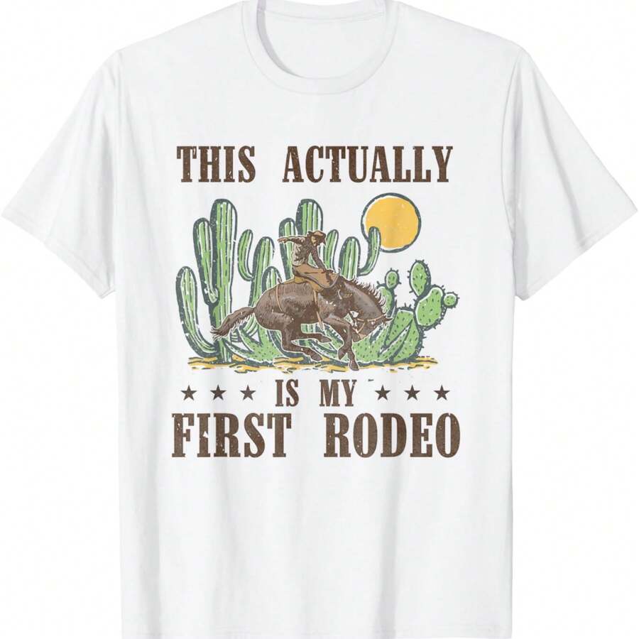 This Actually Is My First Rodeo Western Country Southern T-Shirt - 白色 - 查看 1