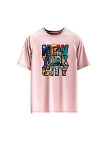 CAMISETA UNISSEX MALHA PREMIUM TSHIRT NEW YORK CITY LANÇAMENTO - Fúcsia - Visão 1