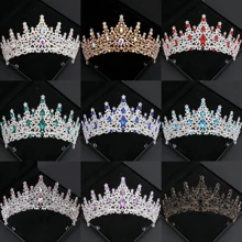 1 件装水晶头饰和皇冠公主头饰皇冠女式新娘婚礼派对发饰珠宝皇冠礼物