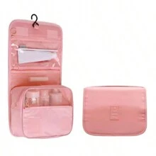 1 pieza Bolsa de tocador colgante para viajes de mujer, bolsa resistente al agua para cosméticos y organizador de accesorios de tocador para viajar - Multicolor - Ver 7