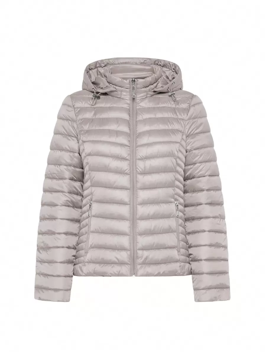 Women's Plain Color Long Sleeve Zipper Collar Casual Hooded Winter Jacket