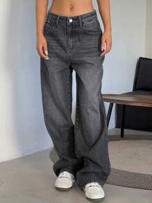 Women's Loose Baggy Denim Wide Leg Jeans