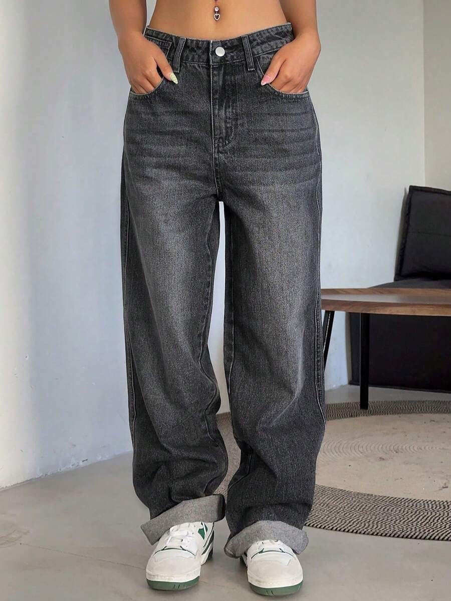 Women's Loose Baggy Denim Wide Leg Jeans