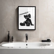 1/3张黑色KAWS海报都市街头艺术印刷品现代家居装饰帆布墙艺术运动鞋海报无框 - C - 查看 2