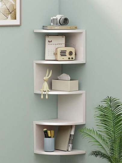 1 件创意五层壁挂式三角角架，半圆形展示架书架