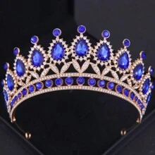 1 PIEZA Deslumbrante corona de cristal Tiaras y coronas para fiestas, bailes de graduación para mujeres, accesorios de boda y pelo, joyería, tocado de regalo