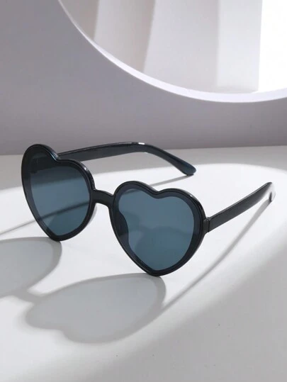 Valentine's Day Retro Heart-Shaped Fashion Fashion Glasses For Men And Women, Classic Plastic Frame For Outdoor, Travel, Beach, Casual Wear, Decorative, Blocking Light, Valentine's Day Gift
