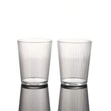 Acrylic PC Plastic Striped Transparent Amber Color Restaurant Chain Tea/Drinks/Juice Glasses