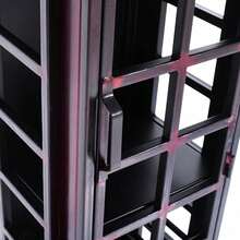 FUEHDNVCIWLAZS  Telly Vintage Telephone Booth Lounge Bar Cabinet With Wine Rack And Storage - 1 - View 5