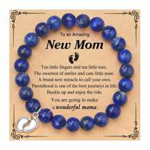 WholeNight Pulsera ajustable con colgante con huella de bebé para futuras mamás, regalo de joyería de moda para el embarazo, madres, San Valentín, Día de la Madre, todo el año, regalo de baby shower, Pascua, para niñas/niños