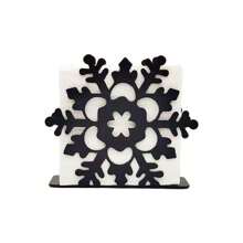1 pièce Porte-serviette en forme de flocon de neige en métal - Distributeur de papier essuie-tout vertical moderne pour la cuisine, les tables de salle à manger et de café, Style simple porte-papier pour hôtel ou café, décoration de maison