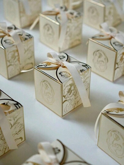 10 peças Tulipas Flor Caixa de Doces Presente Caixas de Papelão Caixa de Embalagem de Presente Pequena Caixa de Presente para Casamento Nascimento