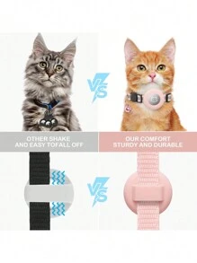 1 Pc Soft Silicone Compatible With Airtag Cat Collar Holder,Protective Case Compatible With Apple AirTag,Compatible With Within 0.6 Inch Cat Dog Collars Small Pet Puppy - Multicolor - View 6