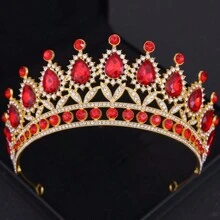 1 PIEZA Deslumbrante corona de cristal Tiaras y coronas para fiestas, bailes de graduación para mujeres, accesorios de boda y pelo, joyería, tocado de regalo