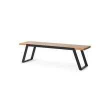 GAYLOR MP1 Modern Dining Bench, 63" Acacia Wood Slat Design With Sleek Sled Base, Sturdy And Stylish For Home, Kitchen, And Dining Room, Perfect For Rustic And Minimalist Home Decor, Easy Assembly, Ideal For Christmas Decorations, Holiday Gatherings, And Room Decor,TrendyHome