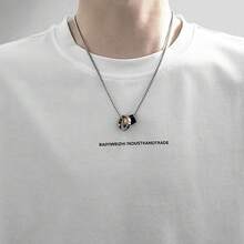 1 szt. Hip-Hop Wisiorek Łańcuszek obojczykowy, Minimalistyczny dodatek dla mężczyzn/kobiet, Tytanowy stalowy łańcuszek do swetra