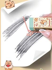 1pc/4pcs Set Creative Shaped Erasers, Apple, Dolphin, Chocolate, Soft & Flexible TPR Erasers, Quick Erase, Less Crumbs, Non-Damaging To Paper, Essential Stationery For Students Back To School - Multicolor - View 3