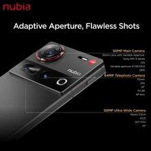 nubia Z70 Ultra 5G 手机，黑色，骁龙® 8E，6.85 英寸 AMOLED，144Hz 刷新率，1.5K 全屏显示，6150 MAh 电池，Neovision AI，三摄像头，IMX906 系列，IP68 和 IP69 防水防尘 - 黑色 - 查看 7
