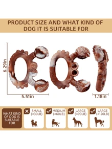 Beef Flavored Dog Chew Toy, Indestructible Dog Chew Toy | Beef Flavored Super Durable Nylon Material | Christmas Gift For Dog Lovers, Halloween Treats, Durable Beef Flavored Dog Bone | Tough Nylon Chew Stick | Holiday Gift, Halloween Dog Toy, Durable Dog Chew Toy, Suitable For All Sizes - Multicolor - View 6