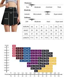 8" High Waisted Tennis Skirt For Women Skorts Skirts With Pockets Casual Modest Long Golf Athletic Running - 黑色 - 查看 6