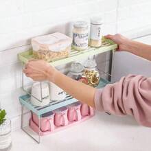 Multifunctional Storage Shelf, Household Items, Makeup Organizer, Space-Saving, Kitchen Seasoning Bottle Storage Shelf, 1 Piece